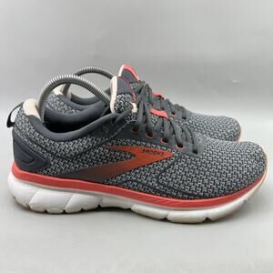 Brooks Transmit 3 Running Shoes Women Size 10.5 B Gray Red Comfort Low Sneakers